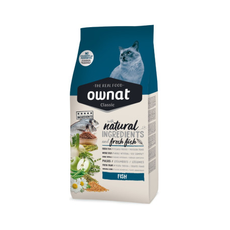 OWNAT Classic Fish para gatos adultos com peixe 4kg