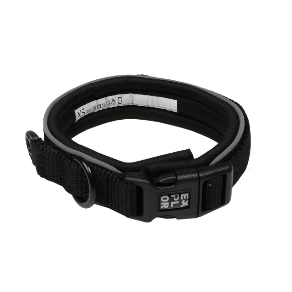 Explor collares cómodos clásicos negros L - 45-51cm