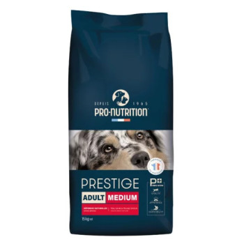 Prestige cão Adulto Médio 15kg - Ração para cão de porte médio - Pro-Nutrition