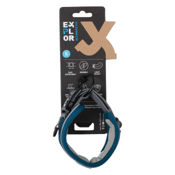 Explor fit control collar clásico azul petróleo S - 34-38cm