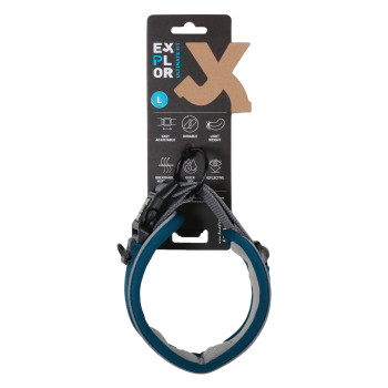 Explor control de ajuste collar clásico azul petróleo L - 45-51cm