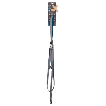 Explor fit 2in1 laisse classic petrol blue 180cm - 16mm