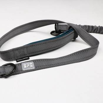 Explor fit 2in1 leash classic petrol blauw 180cm - 16mm