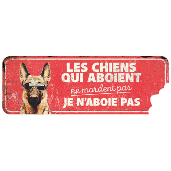 Panneau d'avertissement pour german shepherd - 40x13x0,3cm