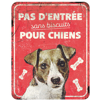 Jack Russell Waarschuwingsbord - 25x20x0.3cm