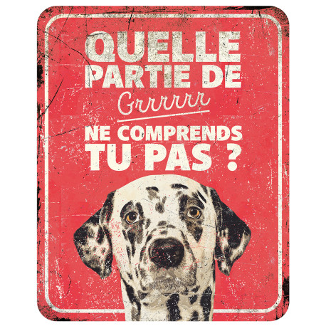 Dalmatian Warning Sign - 25x20x0.3cm