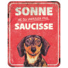 Panneau d'avertissement pour dachshund - 25x20x0,3cm