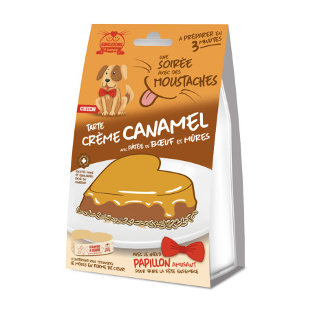 Cream tart "Canamel" for dogs - Beef and blackberry flavour