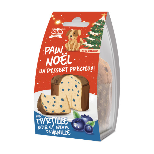 Mini "Kerstbrood" voor honden - bosbessensmaak - 1st