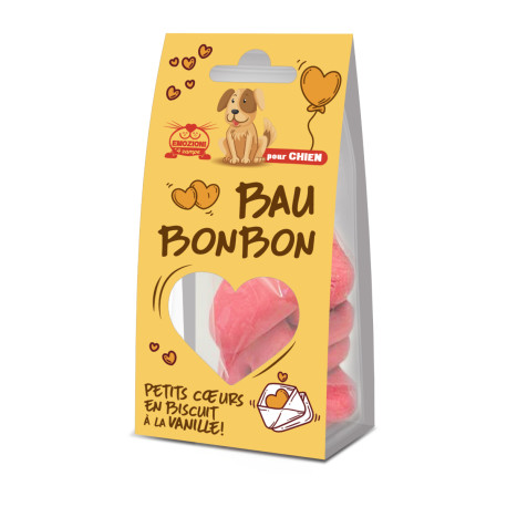 Bonbons pour chien en forme de coeur 50g