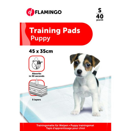 Witte pady puppy trainingsmat - S - 20 stuks - Flamingo