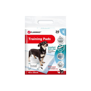 Witte pady comfort trainingsmat voor puppy's - S - 20 stuks - Flamingo