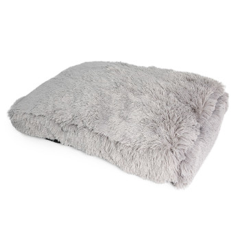 Coussin rectangulaire Ultra Doux - Gris clair - 56x40x13cm - S