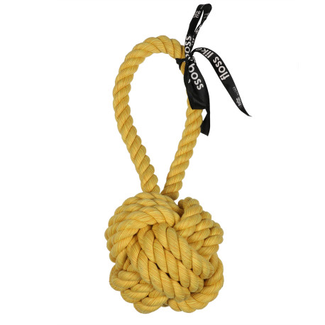 Cotton Ball with Loop for Dogs - Are You Knots - Yellow - 37cm