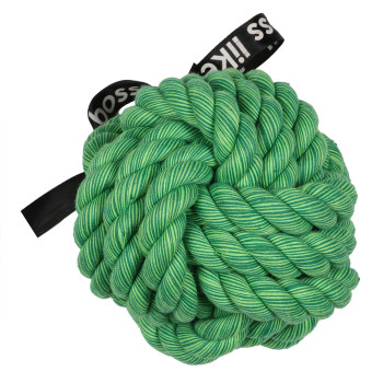 Braided cotton ball for dogs - Ballin - green - 12cm