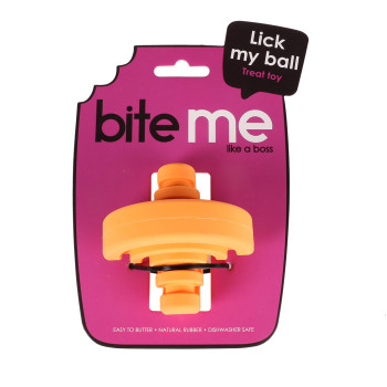 Dog Lick Ball - orange - Lick my Ball - 7,8x7,8x7,8cm