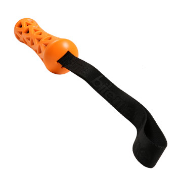 Rubber stick for dogs - orange/black - Crack me up - 42x6,3x6,3cm - L