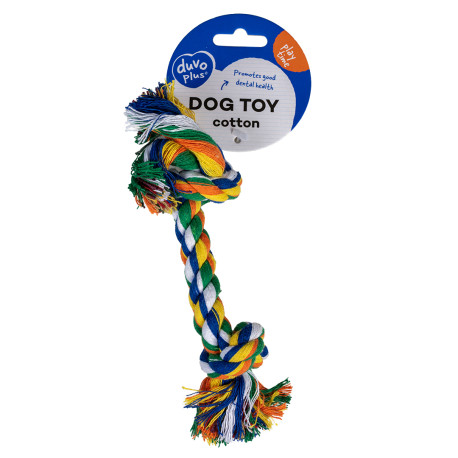 Corda de algodão com dois nós para cães - 20cm