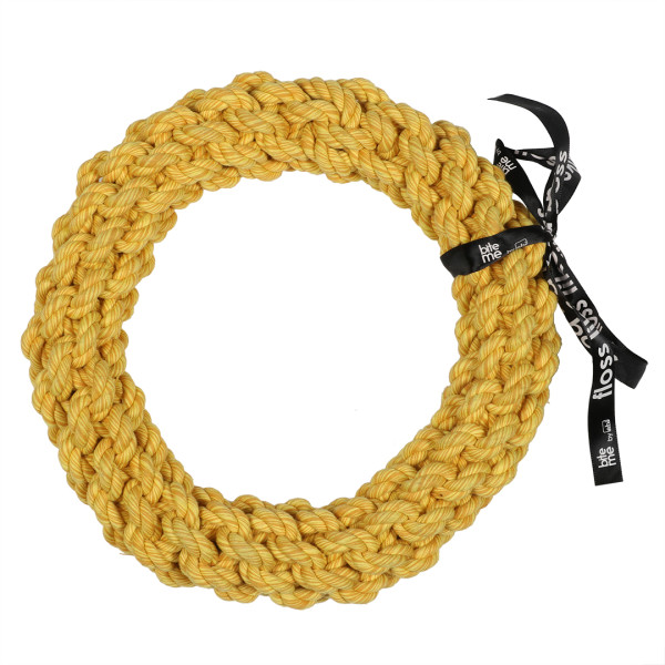 Braided Cotton Ring for Dogs - Yellow - Da Chain - 28cm