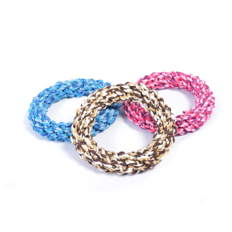 Cotton ring for dogs - brown - 14cm