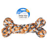 Bone-shaped cotton rope - orange - 23cm