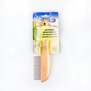 Detangling Comb - 21 Teeth - Bamboo