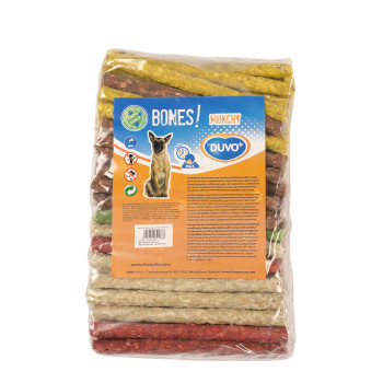 Munchy sticks gemengde kleuren - 100 stuks - 12,5cm - Been!