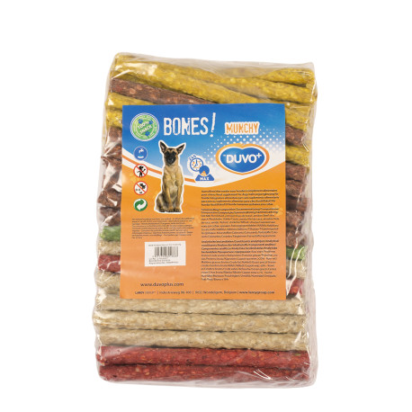 Munchy Sticks bunt gemischt - 100 Stück - 12,5cm - Knochen!