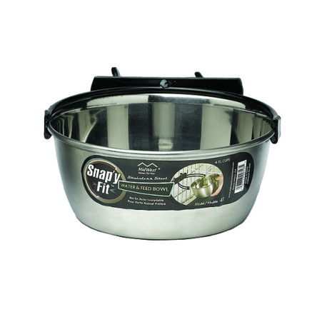 Snap-y Fit Stainless Steel Food Bowl - 950ml - MidWest