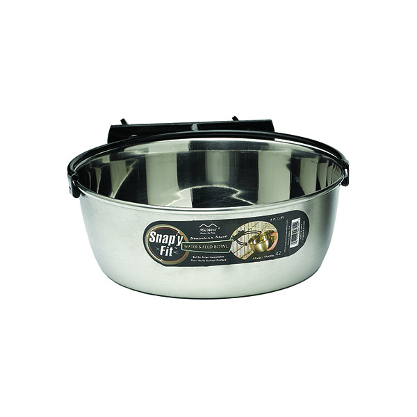 Snap-y Fit Stainless Steel Food Bowl - 1,890L - MidWest