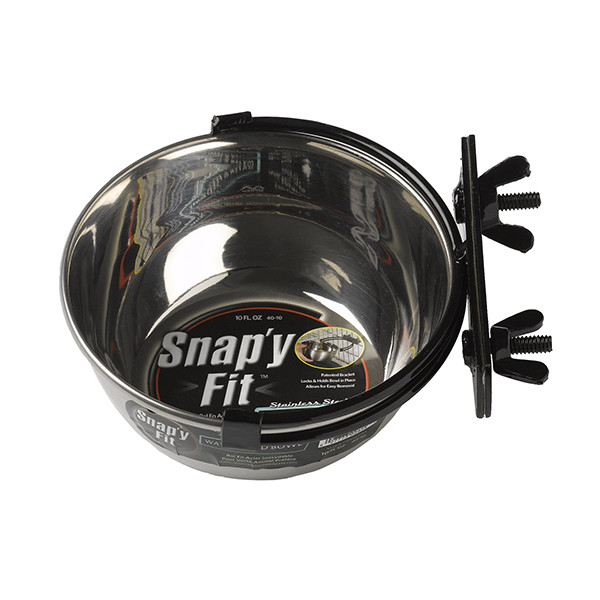 Snap-y Fit Stainless Steel Food Bowl - 295ml - MidWest