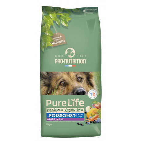 Grain-free kibble for dogs Maxi Adult Pure Life Flatazor Pro Nutrition Bag 12 kg