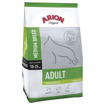 ARION ORIGINAL Adulto Mediano Pollo y Arroz para Perro de Tamaño Mediano 3kg