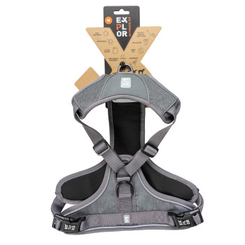 Explor safety silver reflective harness in grey M - 40-49cm - 49-65cm