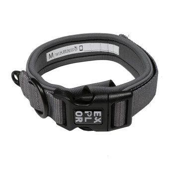 Explor collar cómodo y seguro plateado reflectante XL - 52-61cm