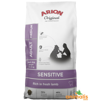 ARION ORIGINAL Adult Medium Cordero para Perro de Tamaño Mediano Sensible 12kg