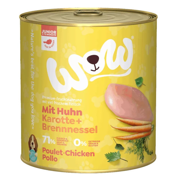 Chiot Pollame 800g - Cibo umido per cani - Wow