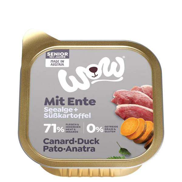 Senioren Eend 150g - Natvoer voor oudere honden - Wow