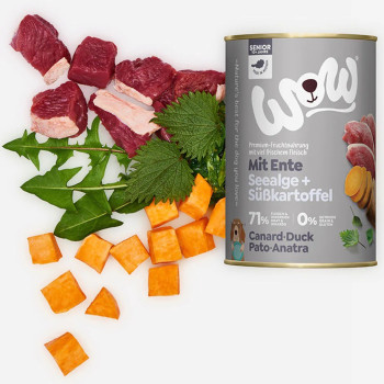 Senioren Eend 400g - Natvoer voor oudere honden - Wow