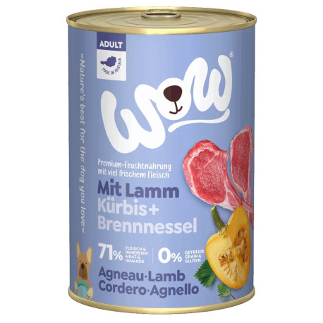 Adulto Cordeiro 400g - Alimento húmido para cães - Wow