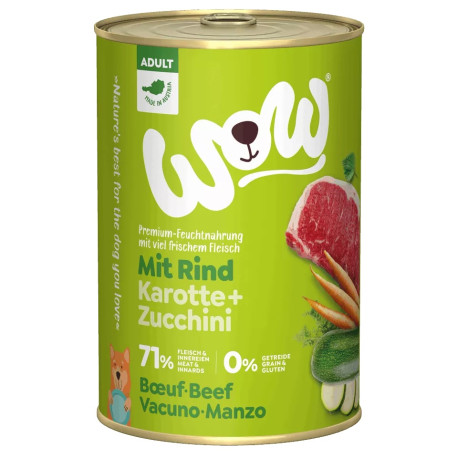 Adult Boeuf 400g - Norriture humide pour chiens - Wow