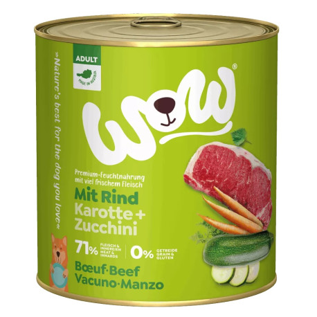 Adult Beef 800g - Nassfutter für Hunde - Wow