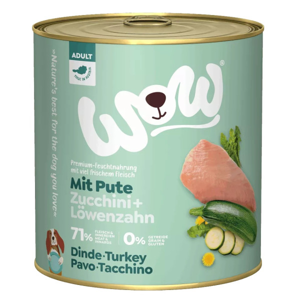 Dinde Adulto 800g - Comida húmida para cães - Wow