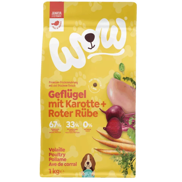 Junior Minis Gevogelte 1kg - Puppyvoeding - Wow