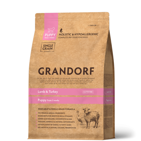 Lam en kalkoen 1kg - Puppy - Grandorf