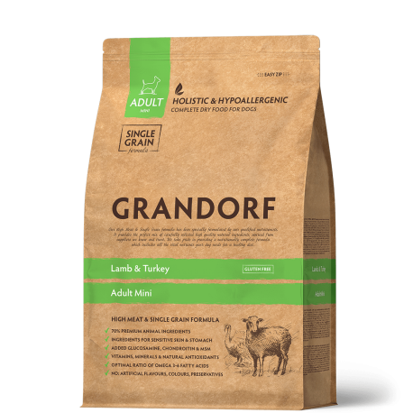 Agneau et Dinde 1kg - Adult Mini - Grandorf