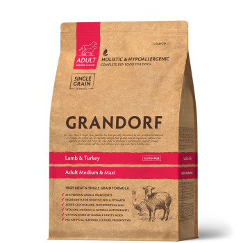 Agneau et Dinde 1kg - Adult Medium et Maxi - Grandorf