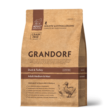 Eend en kalkoen 1kg - Adult Medium & Maxi - Grandorf