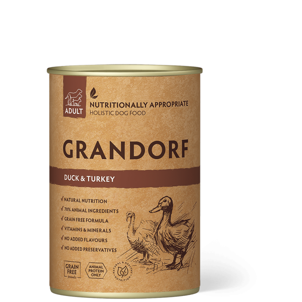 Duck & Turkey 400g - Adult - Wet Food - Grandorf