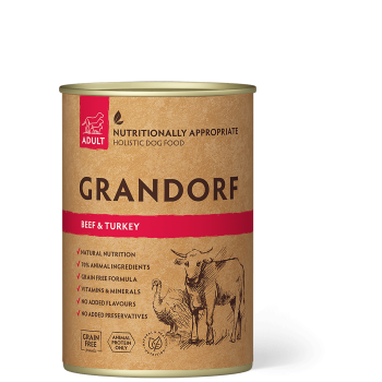 Rundvlees en kalkoen 400g - Adult - Natvoer - Grandorf